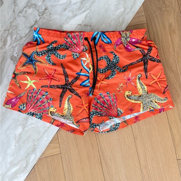 Versace Other - Versace Orange Athletic Shorts Vibrant Design